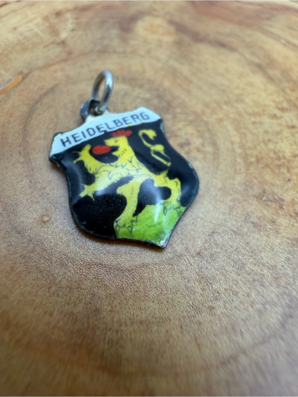 German sterling silver and Enamel charm pendant - 1.1g